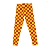 Active Pants Fast Food (red And Yellow Checkerboard) Leggings Women Gym Sports For Fitness Women's Clothes