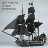 装飾的なオブジェクトの置物在庫ストックアンアンズ復ship互換性のあるブラックパールモデル船ビルディングブロックボーイズバースデーカリブのギフトキッズおもちゃ230727