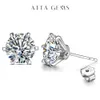 Stud Arrival 30 Boucles d'oreilles en pierres précieuses pour femmes Solid 925 Sterling Silver D couleur Solitaire Fine Jewelry 230726