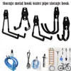 Crochets Heavy Duty Métal Crochet Fixation Murale Garage Organisateur Vélo Pelle Marteau Cintre Échelles Jardin Outil Antidérapant Stockage Iron246w