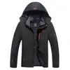 Men's Jackets 2023 Men Warm Coat Brand Winter Windbreaker Plus Size XXXL 4XL 5XL 6XL Hooded Fleece Thermal Anorak Waterproof Jacket Male