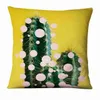 Kussen/decoratief tropisch cactusplant bedrukt kussen decoratief fris groen hoes woondecoratie bankgooi Almofadas Decorativa