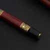 Fountain Pens High Quality 530 Golden Carving Mahogny Luxury Business School Student Office Supplies Fountain Pen Ink Pen 230727