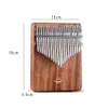 Nowość 21/17 Klucz Kalimba Acacia Walnut Curly Figure Keyboard Klawiatura Piano Kalimba Muzyczne instrumenty z akcesoriami 230727