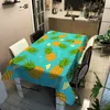 Table Cloth Pineapple Printed Tablecloth Modern Waterproof Dining Table Desk Cover Home Wedding Decoration De Table R230727