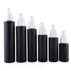 Förpackningsflaskor Frosted Black Glass Bottle Jars Cosmetic Face Creak Container Refillable Skin Care Lotion Spray 20 ml 30 ml 40 ml 50 ml 60 Dh894