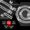 Hip Hop Strass Cubaanse Link Chain 13mm Kettingen Bling Iced Out Rapper Ketting Armbanden voor Mannen Vrouwen Sieraden Choker