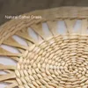 Racks Hand Woven Cushion for Home Decor Natural Cattail Grass Round Stool Japanese Tatami Seat Cushions Straw Rattan Compiled Zen Mat