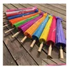 Party Favor Adts Chinese Handmade Fabric Umbrella Fashion Travel Candy Color Oriental Parasol Umbrellas Wedding Tools Accessories Dr Dhj9A