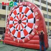 Nouveaux fléchettes de football gonflables extérieures géantes 5x5m (16,4 pieds) jeu de fléchettes de football gonflable avec 6 ballons gonflables pour les jeux de sport