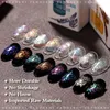 Nagelgel reflekterande glittrande polsk holografisk glittereffekt Semi permanent topprock UV Art 230726