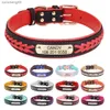 Personalized Dog Collar Leather Padded Dogs Braided Collars Free Engraving Pet ID Tag Nameplate for Small Medium Large Dogs L230620