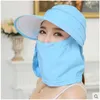 Sciarpe Cappelli da spiaggia per copricapo femminile Estate Stile coreano Sport Ciclismo Cappello da sole Protezione UV Maschera solare per donna all'aperto