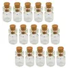 0 5ML 10X18X5MM Small Mini Clear Glass Cork Vials with Wood Stoppers Message Weddings Wish Jewelry Party Favors Bottle Tube269L