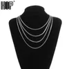 Hip Hop 3mm Classic Franco Chain Stainless Steel Curb Men Necklaces Chokers for Women Jewelry Gift