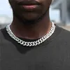 Hip Hop 13mm chaîne à maillons cubaine lumineuse dégoulinant lueur dans le noir Bling cristal glacé Bracelet collier pour hommes femmes bijoux