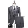 Mens Suits Blazers High Quality Suit Set Plaid Stor Casual Three Piece Slim Fit Groom Wedding Dress 3 230726