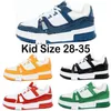 Designer Kids Shoes For Boy Girl Sports Mesh Low Cut Collaboration Fragments Militär spädbarn Toddler Chunky Athletic Sneaker