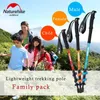 Poles NatureHike Adult Child Alpenstocks Ultralight Treking Folding Pole Walking Traving Sticks Camping Family Telescopic Alpenstocks