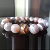 MG1133 New Natural Botswana Agate Bead Bracelet for Men High Quality 12mm Beads Energy Bracelet272c