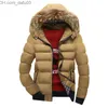 Hommes Down Parkas haute qualité mode veste d'hiver hommes parka col de fourrure à capuche outwear manteau classique simple chaud épissé jaqueta hombre casaca Z230727