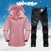 Autres articles de sport Ski Costume Femmes Imperméable Coupe-Vent Et Snowboard Veste Pantalon Ensemble Épais Chaud Neige Costumes Vêtements De Plein Air 230726