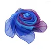 Schals Einfarbiger Chiffon-Georgette-Schal Frauen Foulard-Steigungsschals Ombre Eleganter langer Schal Hijab Sommer-Sonnenschutz-Stola