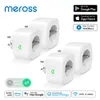 Smart Power Plugs Meross Smart Plug 16A EU Wifi Smart Socket Outlet Power Monitoring Timing Function Works With Alexa Assistant SmartThings HKD230727