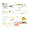 Garfos 650 Pcs Animal Fruit Garfo Grade Plastic Mini Cartoon Kids Bolo Tootick Bento Almoço Acessórios Festa Decor Drop Delivery Home2483