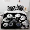 Set di biancheria da letto 3D Drum Kit Strumenti musicali Consolatore Set di biancheria da letto Copripiumino Copripiumino Federa King Queen Size Set di biancheria da letto Regalo 230726