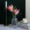 Decorative Flowers & Wreaths 1 PC Artificial Flower Silk King Protea Arrangement Emperor Decoration Party Home Table Fake White LL