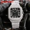 Armbandsur Luxury Custom Bling Iced Out Watches White Gold Plated Moiss Anite Diamond Watchess 5a High Quality Replication Mechanical VLZL