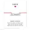 Braccialetti con ciondoli Hope Faith Love Best Friend Card Pink Grey Blue Wax Cords Donna Uomo Ragazza Gioielli Regalo Drop Delivery Dhn6B