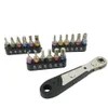 Schraubendreher 19-teiliges Universal-Mikro-Ratschenschlüssel-Schraubendreher-Bit mit umkehrbarem Antriebsgriff, Phillips-Schlitz-Torx-Multi-Bit-Set mit 1/4-Zoll-Antrieb 230726