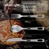 Dinnerware Sets Titanium Tableware Set Spoon Fork Knife Kit Camping Equipment Supplies Hiking Bushcraft Utensils Lightweight Cutlery