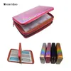 Autocollants Stickers 96 Slots Plus Size Nail Art Stamping Plate Holder Laser Rainbow Nail Stamp Polish Rectangle Double Zipper Template Case Bags 230726