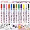 Nail Gel 12 Color Polish Pen Brush Graffiti DIY 3D Waterproof SemiPermanent Drawing Lines Art Manicure Tools Decor 230726