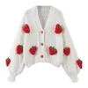 Зимний свитер Harajuku Strawberry Loose Cardigan свитер осень мод с длинным рукавом корейские топы шикарные женские готовые стиль Y2K