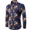 Camisas casuais masculinas de manga comprida havaianas masculinas moda camisas florais blusas de praia cuba roupas gola virada camisas hombre 230726