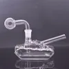 Atacado TANK Shape Glass Oil Burner Bong Bubbler Fumar Cachimbo de Água 14mm Feminino Dab Rig Bong Ash Catcher Cachimbo de Água com Cachimbo Queimador de Óleo Masculino