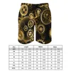 Mäns shorts Steampunk Brass Gears Board Retro Print Kort kvalitet Trenky Pants Big Size