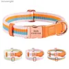 Gepersonaliseerde halsband nylon honden gesp halsbanden lederen huisdier ketting anti-verloren ID tag naam gesp voor kleine middelgrote grote honden L230620