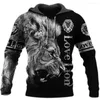 Sweats à capuche pour hommes sweat à capuche imprimé 3D automne hommes vêtements motif tigre sweats mode pullover décontracté Streetwear surdimensionné