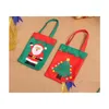Noel Süslemeleri 42x21 cm Şeker Çantaları Çocuk Hediyeleri Efsanevi Noel Yılı için Parti Dekoru Mevcut Paket Noel Baba Bırak Deli Dhrjl