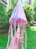 Regenschirme 70 cm Hanfu Alten Stil Pografie Requisiten Strand Regenschirm Mit Fan Chinesischen Öl Papier Tanz Show Fee Sonnenschirm