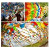 Banner Flags Religious Tibetan Buddhist Supplies Colour Print Prayer Flag Artificial Silk Tibet Lung Ta Scriptures Streamer 230727