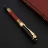 Fountain Pens High Quality 530 Golden Carving Mahogny Luxury Business School Student Office Supplies Fountain Pen Ink Pen 230727