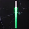 Chopsticks 1 Pair LED Lightsaber Luminous Reusable Kitchen Light Up Chopstick Glowing BPA Free Safe