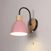 Lampada da parete Interruttore a tirante Nordic Macaron Home Comodino Corridoio Led E27 Semplice