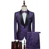 Mäns kostymer Blazers Business Jacquard Suit 2 Piece Stor storlek 6xl-S Gentleman Wedding Banket Party Prom Dress Men Blazers Jacket and Pants 230727